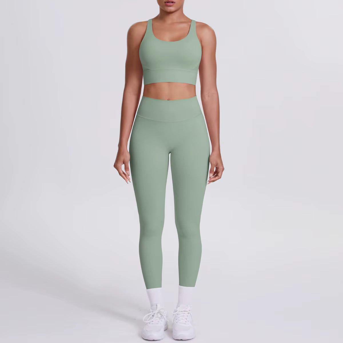 Ensemble Yoga & Fitness Femme – Brassière de Sport & Legging Taille Haute, Confort et Style