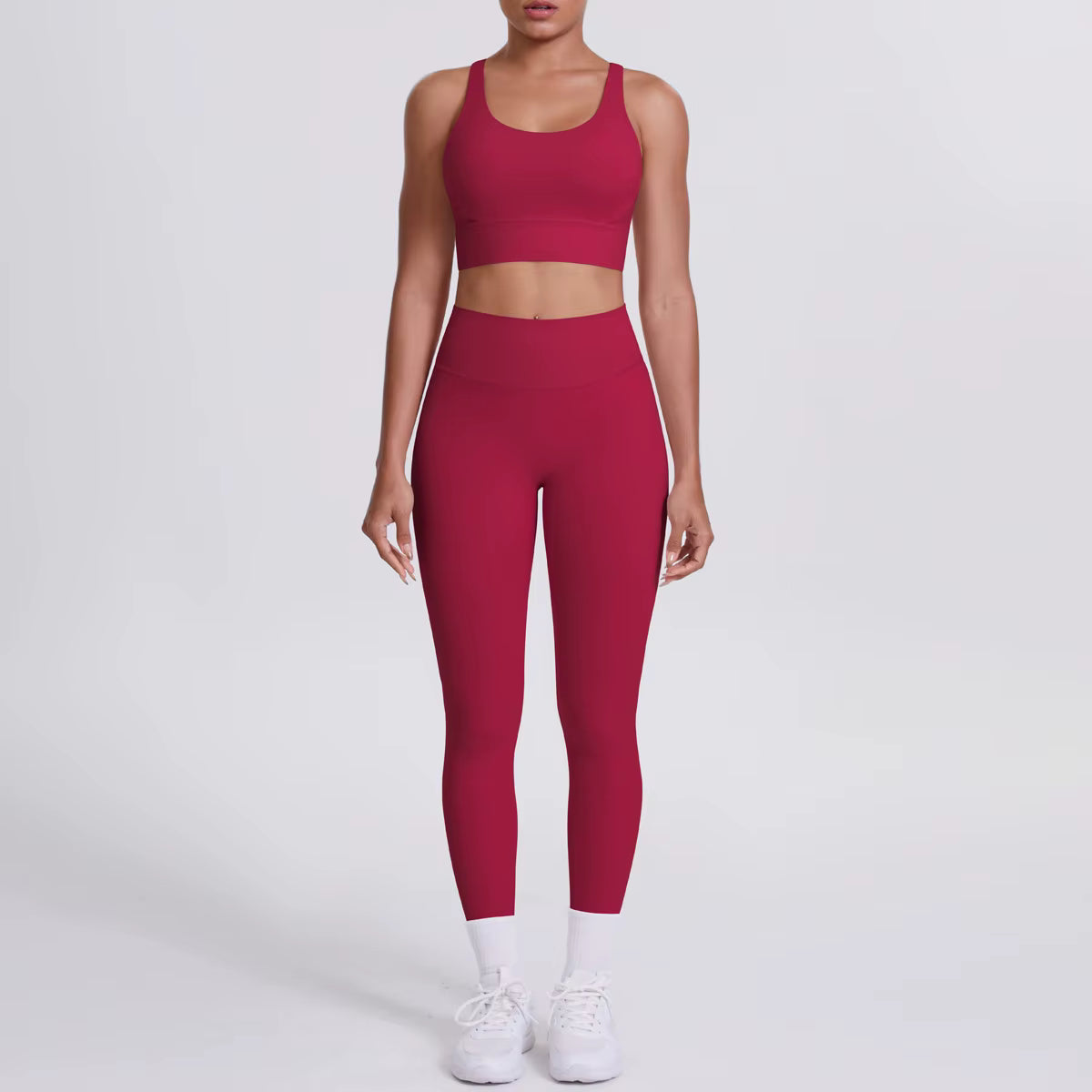 Ensemble Yoga & Fitness Femme – Brassière de Sport & Legging Taille Haute, Confort et Style