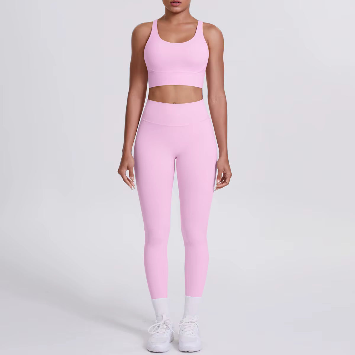 Ensemble Yoga & Fitness Femme avec Legging Taille Haute