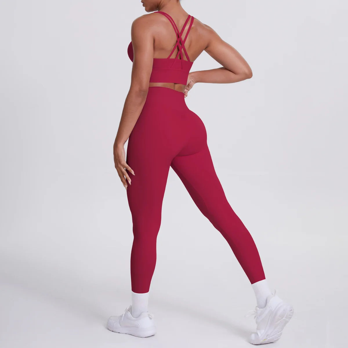 Yoga Suit 2 Pieces Women Tracksuit Sports Bra High Waist Legging Yoga Outfit Gym Set Fitness Workout Clothes Sportswear