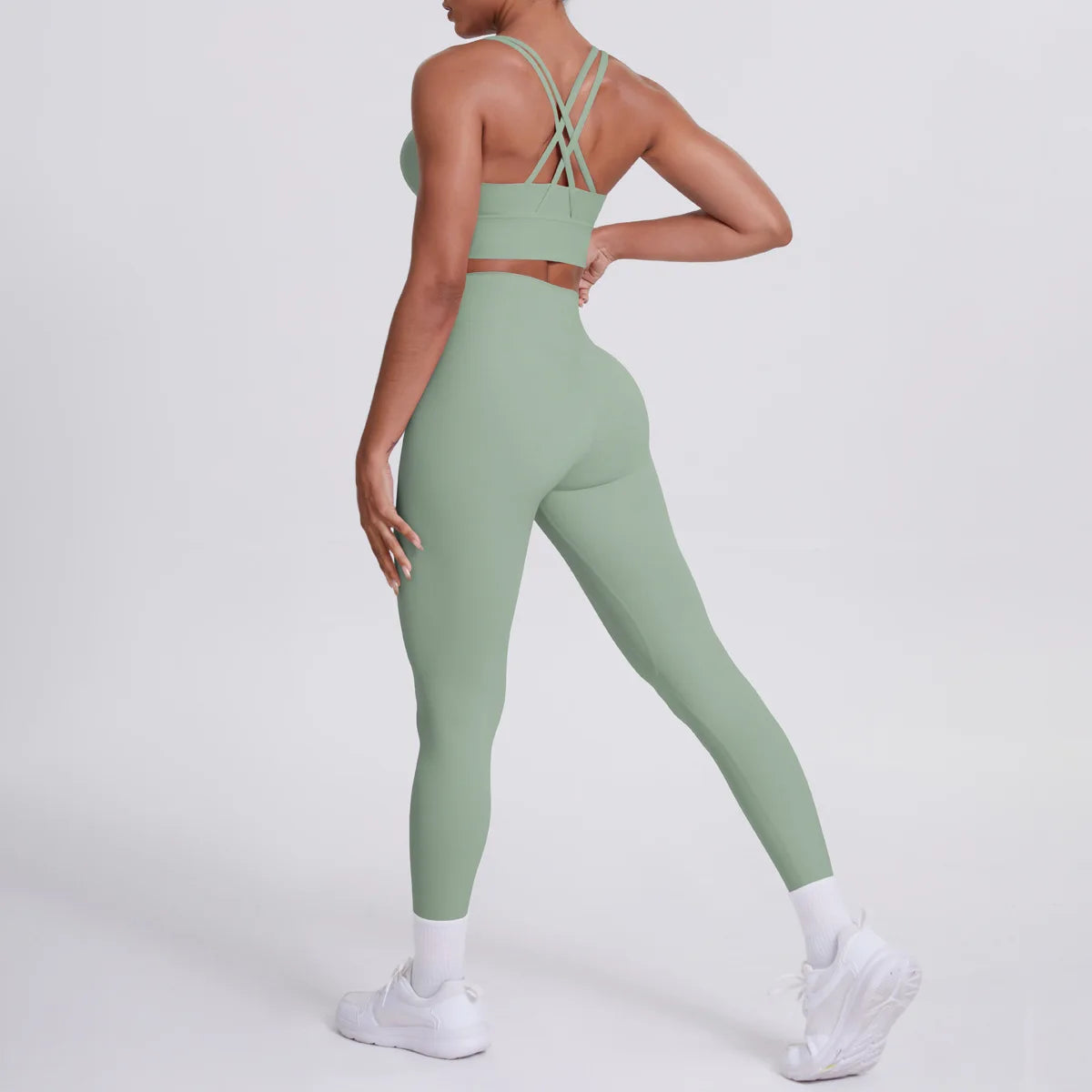 Yoga Suit 2 Pieces Women Tracksuit Sports Bra High Waist Legging Yoga Outfit Gym Set Fitness Workout Clothes Sportswear