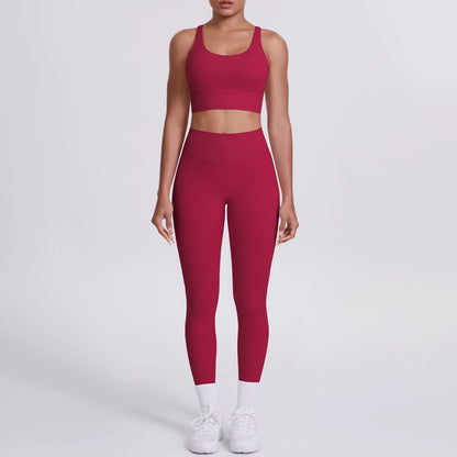 Ensemble Yoga & Fitness Femme – Brassière de Sport & Legging Taille Haute, Confort et Style