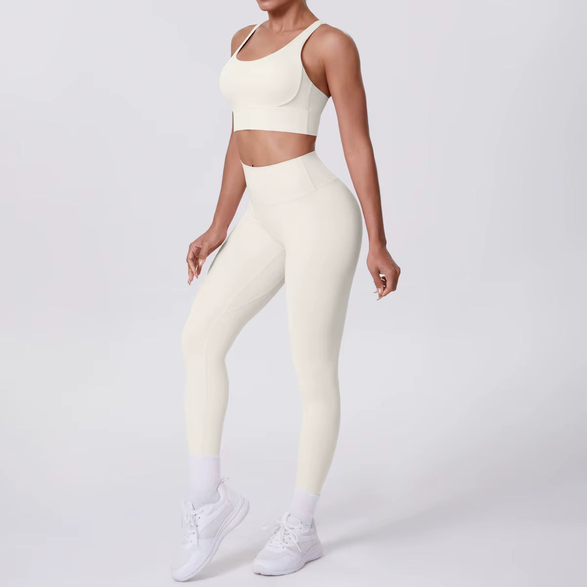 Ensemble Yoga & Fitness Femme – Brassière de Sport & Legging Taille Haute, Confort et Style