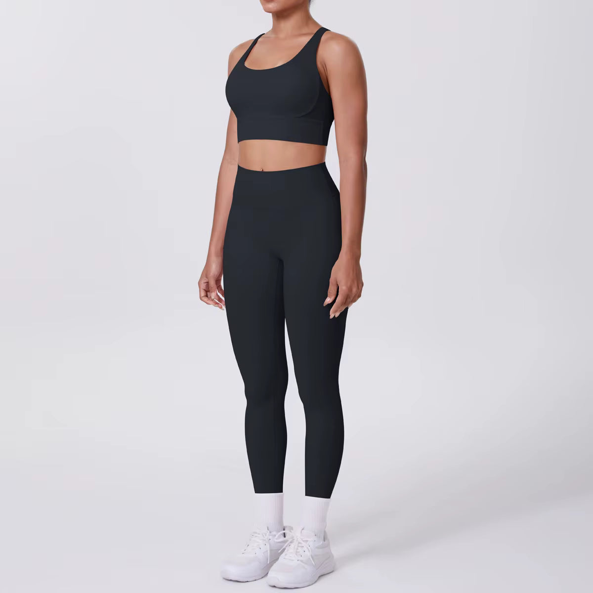 Ensemble Yoga & Fitness Femme – Brassière de Sport & Legging Taille Haute, Confort et Style