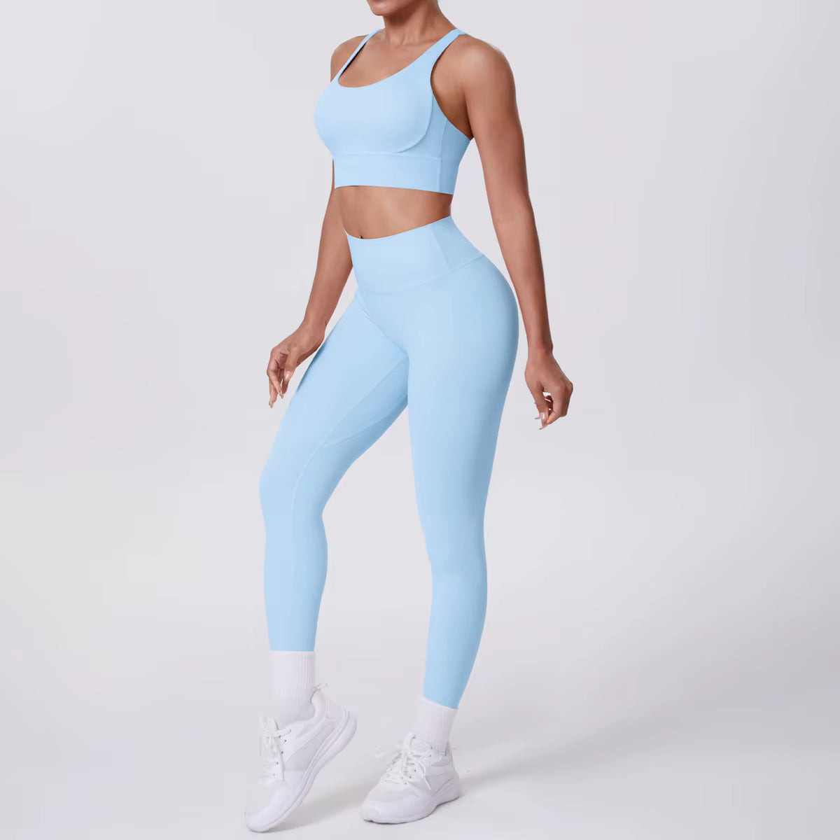 Ensemble Yoga & Fitness Femme – Brassière de Sport & Legging Taille Haute, Confort et Style