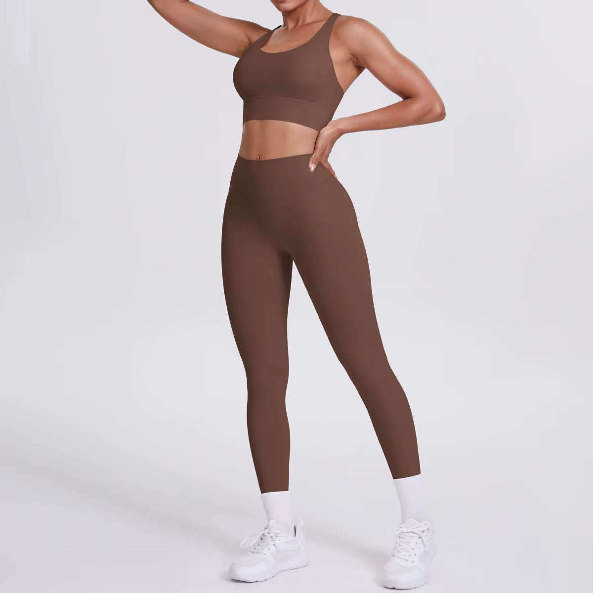 Ensemble Yoga & Fitness Femme – Brassière de Sport & Legging Taille Haute, Confort et Style