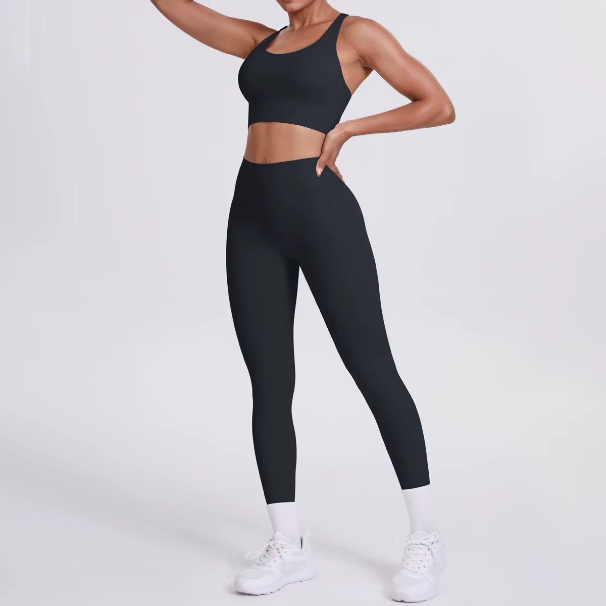 Ensemble Yoga & Fitness Femme – Brassière de Sport & Legging Taille Haute, Confort et Style