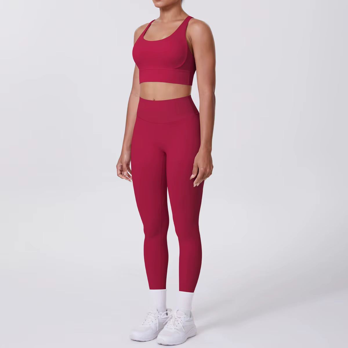 Ensemble Yoga & Fitness Femme – Brassière de Sport & Legging Taille Haute, Confort et Style