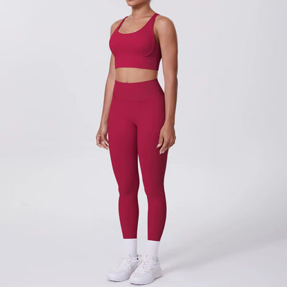Ensemble Yoga & Fitness Femme – Brassière de Sport & Legging Taille Haute, Confort et Style