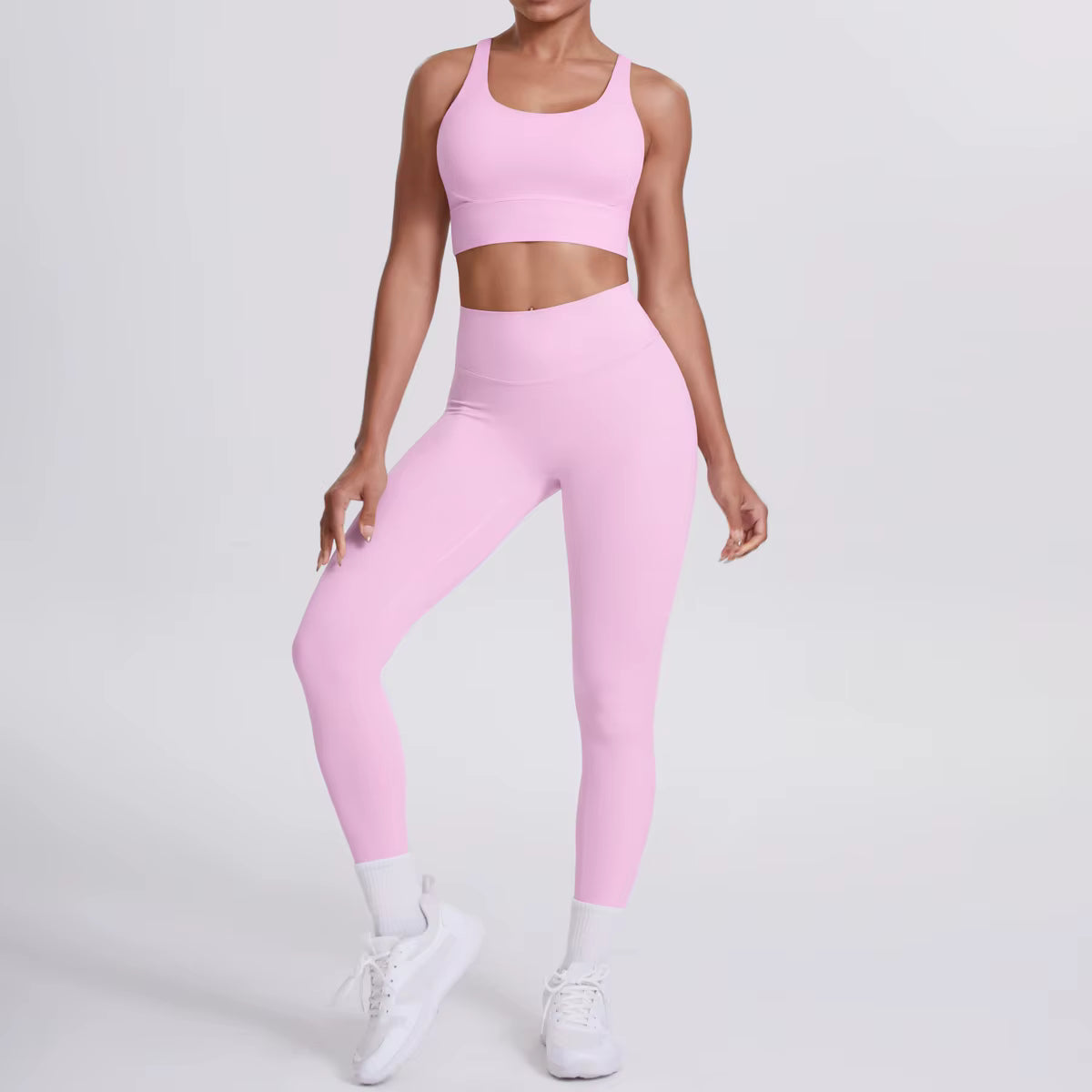 Ensemble Yoga & Fitness Femme – Brassière de Sport & Legging Taille Haute, Confort et Style