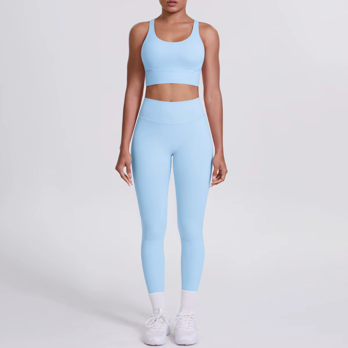 Ensemble Yoga & Fitness Femme – Brassière de Sport & Legging Taille Haute, Confort et Style