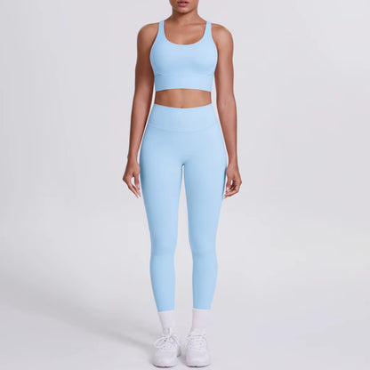Ensemble Yoga & Fitness Femme – Brassière de Sport & Legging Taille Haute, Confort et Style