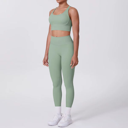 Ensemble Yoga & Fitness Femme – Brassière de Sport & Legging Taille Haute, Confort et Style
