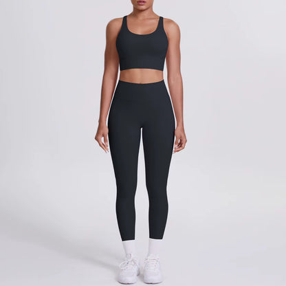 Ensemble Yoga & Fitness Femme – Brassière de Sport & Legging Taille Haute, Confort et Style