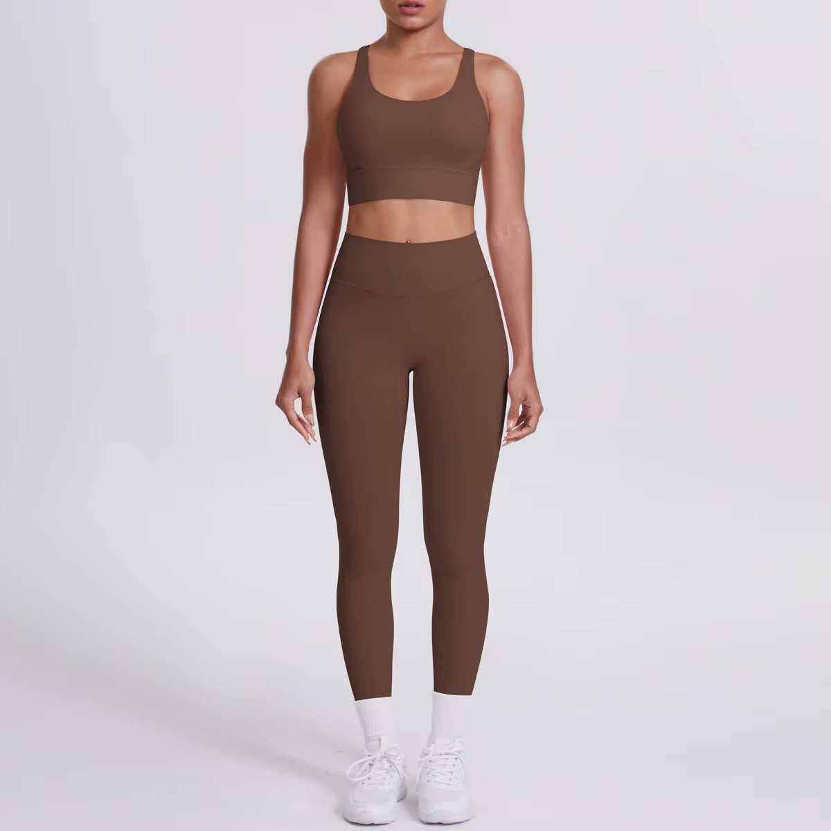 Ensemble Yoga & Fitness Femme – Brassière de Sport & Legging Taille Haute, Confort et Style