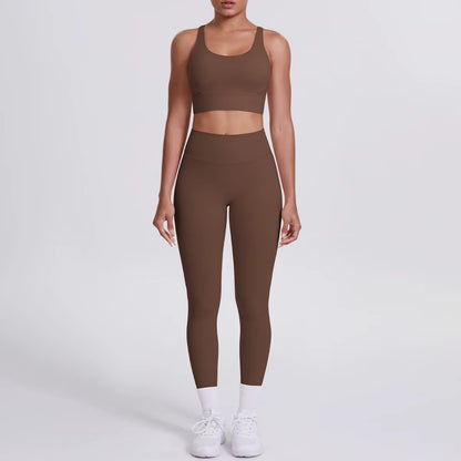 Ensemble Yoga & Fitness Femme – Brassière de Sport & Legging Taille Haute, Confort et Style