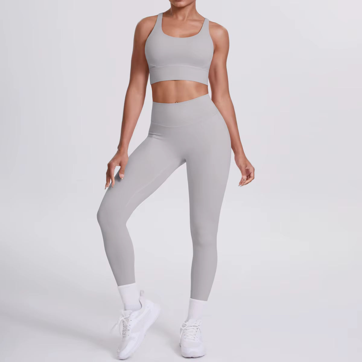 Ensemble Yoga & Fitness Femme – Brassière de Sport & Legging Taille Haute, Confort et Style